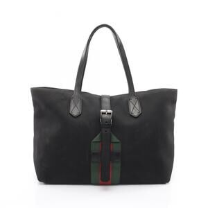 GUCCI Authentic Black Leather Tote Bag